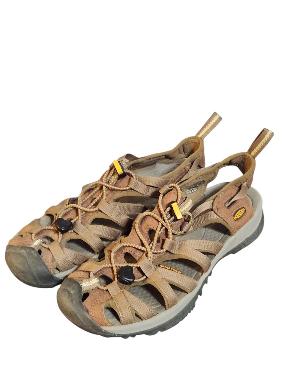 Keen Whisper Sandals Womens 8.5 Brown Tan Waterproof Shoes Strappy - Picture 3 of 10